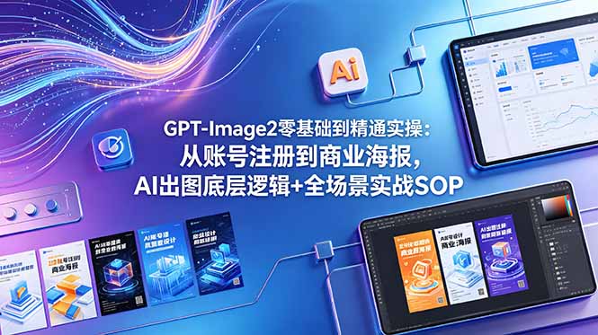（18835期）GPT-Image2零基础到精通实操：从账号注册到商业海报，AI出图底层逻辑+全场景实战SOP - 臻优资源网