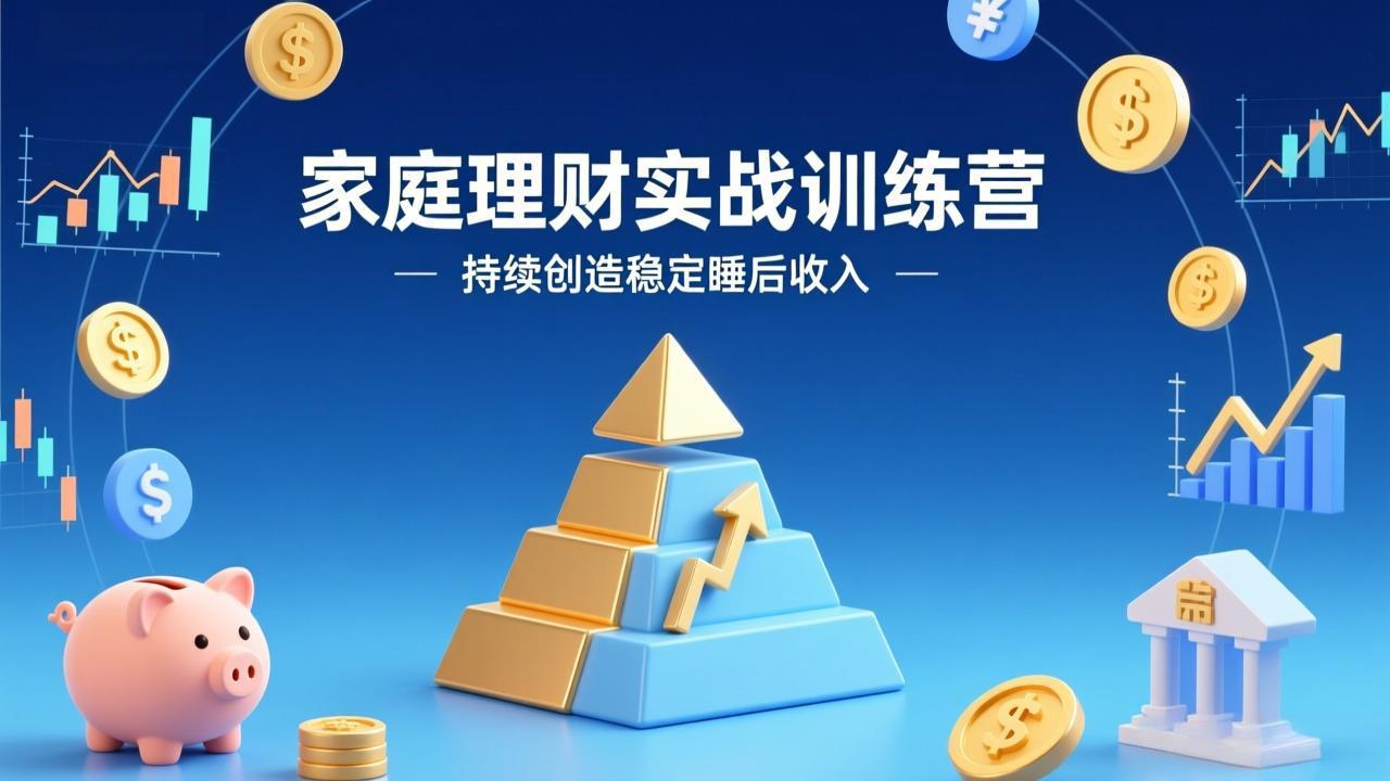 （17486期）家庭理财实战训练营：从0到1建体系，三阶进阶层层递进，助你持续创造稳定睡后收入 - 臻优资源网