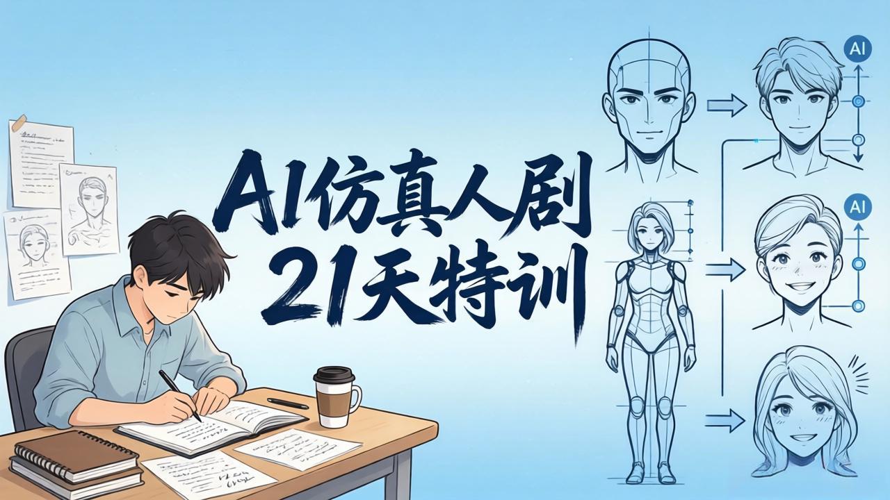 (18082期)AI仿真人剧21天特训-更新:从剧本到成片全流程实战,掌握角色一致性与变现方法 - 臻优资源网