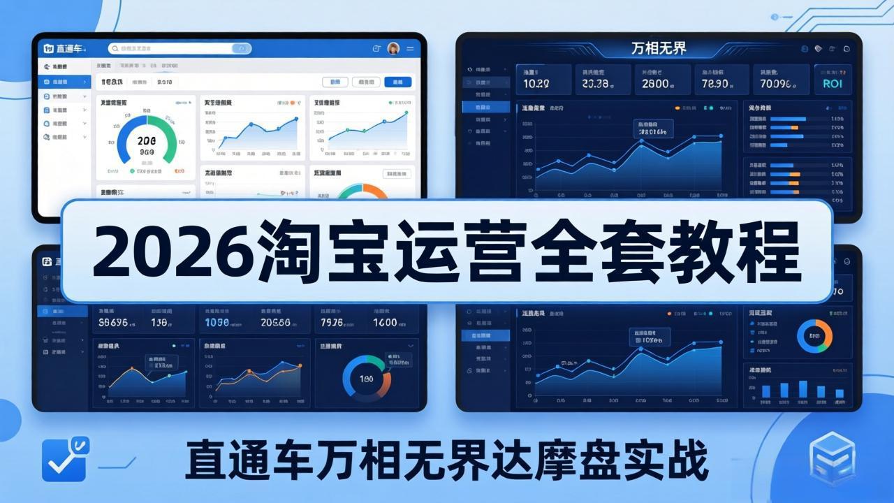 （18373期）2026淘宝运营全套教程(更新5月8日)，直通车万相无界达摩盘实战，从基础到进阶提升流量转化 - 臻优资源网