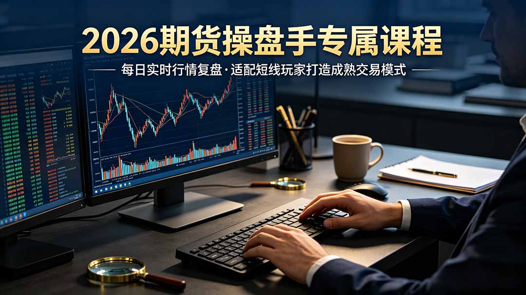 （19093期）2026期货操盘手专属课程-更新6月，每日实时行情复盘，适配短线玩家打造成熟交易模式 - 臻优资源网