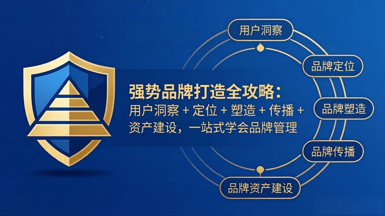 （17889期）强势品牌打造全攻略：用户洞察 + 定位 + 塑造 + 传播 + 资产建设，一站式学会品牌管理 - 臻优资源网