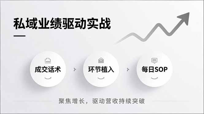 （16988期）私域业绩驱动实战，成交话术、环节植入、每日SOP，聚焦增长，驱动营收持续突破 - 臻优资源网