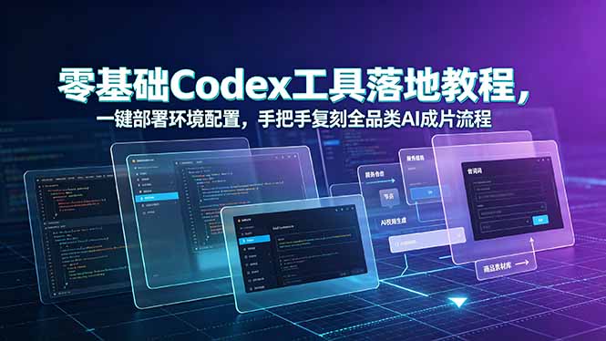 （19152期）零基础Codex工具落地教程，一键部署环境配置，手把手复刻全品类AI成片流程 - 臻优资源网