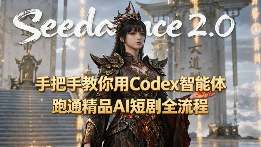 （19507期）手把手教你用Seedance2.0+Codex智能体跑通精品AI短剧全流程（附3种skill技能） - 臻优资源网