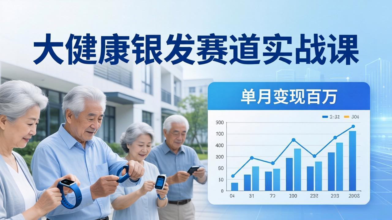 （17754期）大健康银发赛道实战课：拆解视频号线索型 IP 单月变现百万逻辑，教你精准获客高效变现 - 臻优资源网