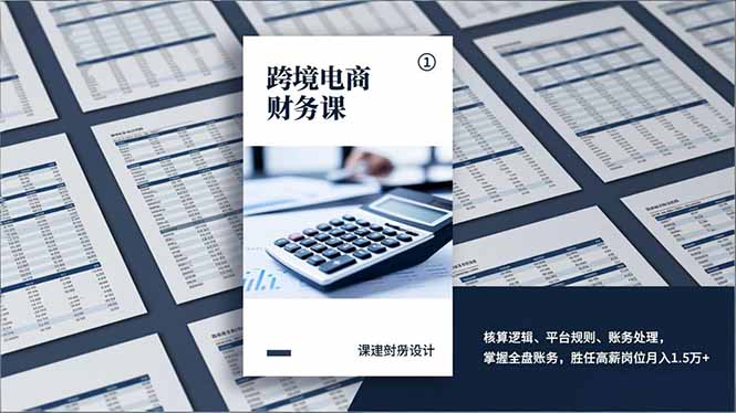 （17036期）跨境电商财务课，核算逻辑、平台规则、账务处理，掌握全盘账务，胜任高薪岗位月入1.5万+ - 臻优资源网