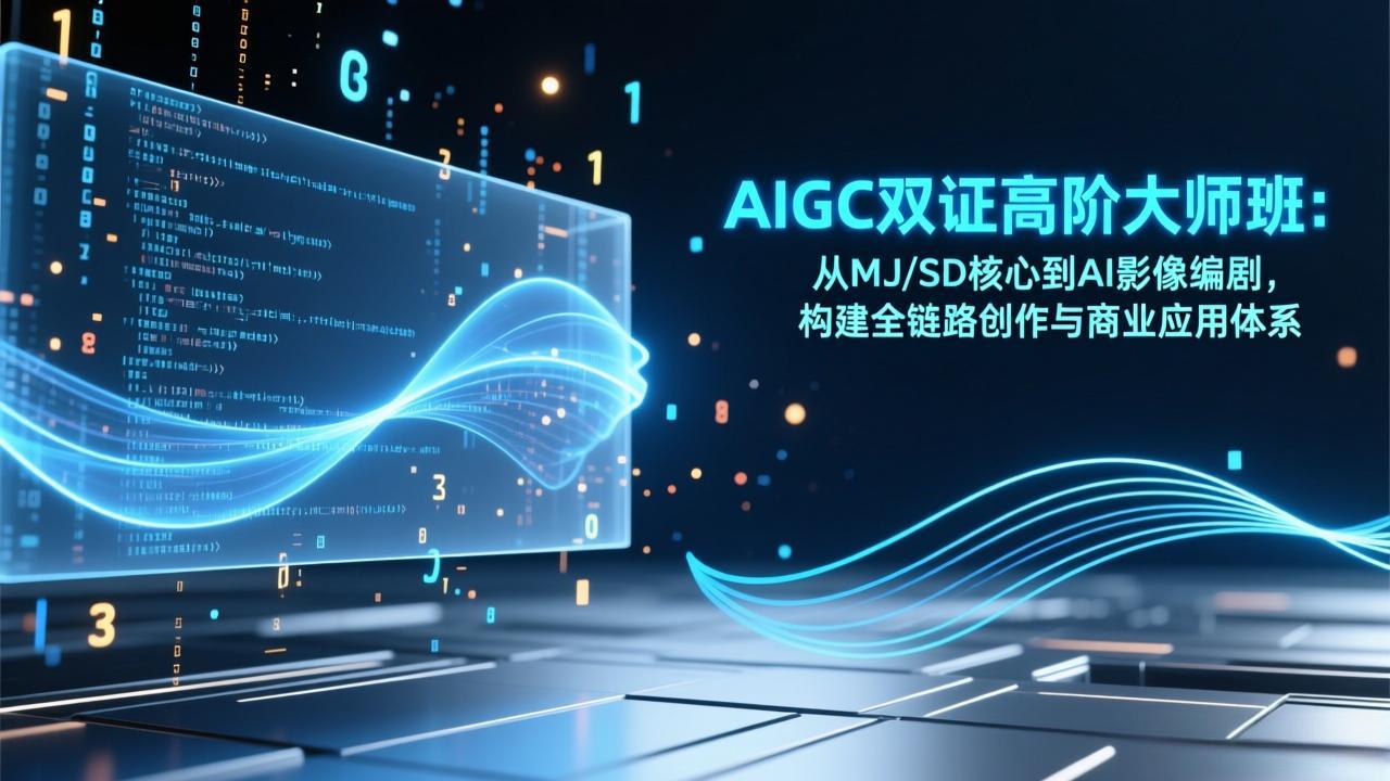 （17198期）AIGC双证高阶大师班：从MJ/SD核心到AI影像编剧，构建全链路创作与商业应用体系 - 臻优资源网