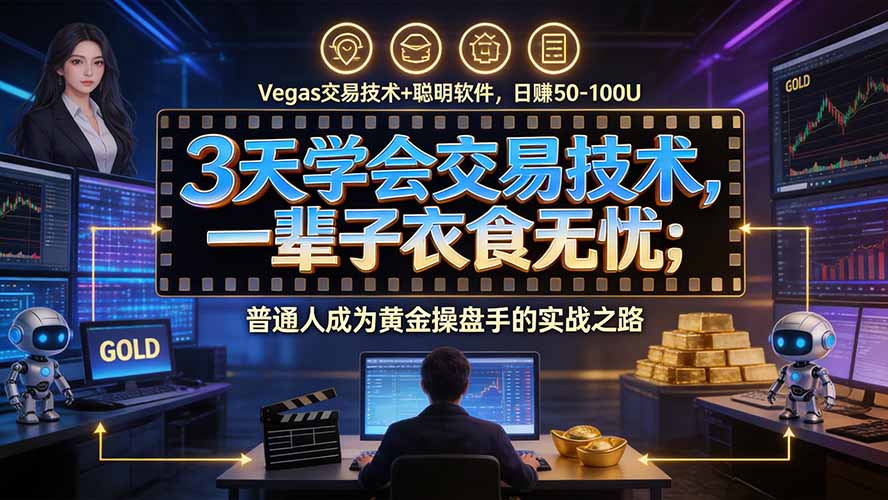 （20720期）3天学会做交易，普通人快速成为操盘手” Vegas交易系统+聪明软件 ， 日赚50-1000U， 长期稳定，小白轻松上手 - 臻优资源网