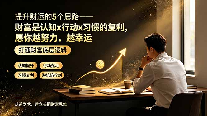 （19233期）付费文章：提升财运的5个思路——财富是认知x行动x习惯的复利，愿你越努力，越幸运 - 臻优资源网