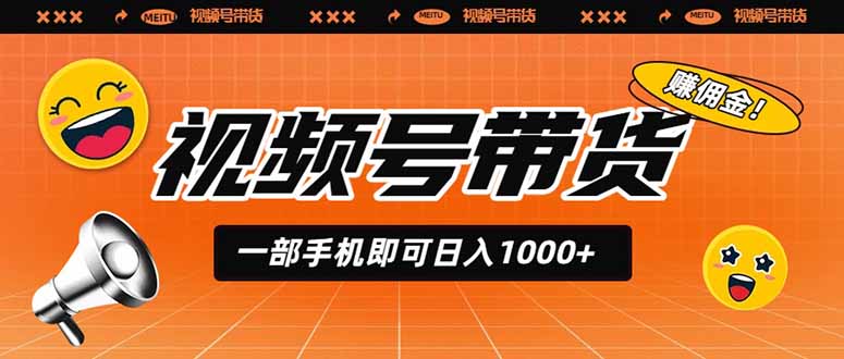 (19366期)视频号带货,一部手机即可日入1000+,无人直播玩法轻松躺赚带货佣金 - 臻优资源网