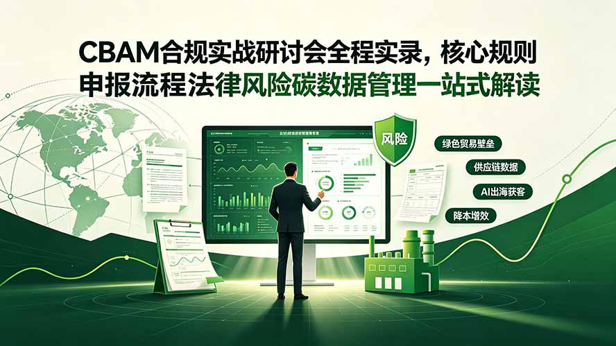 （19235期）CBAM合规实战研讨会全程实录，核心规则申报流程法律风险碳数据管理一站式解读 - 臻优资源网