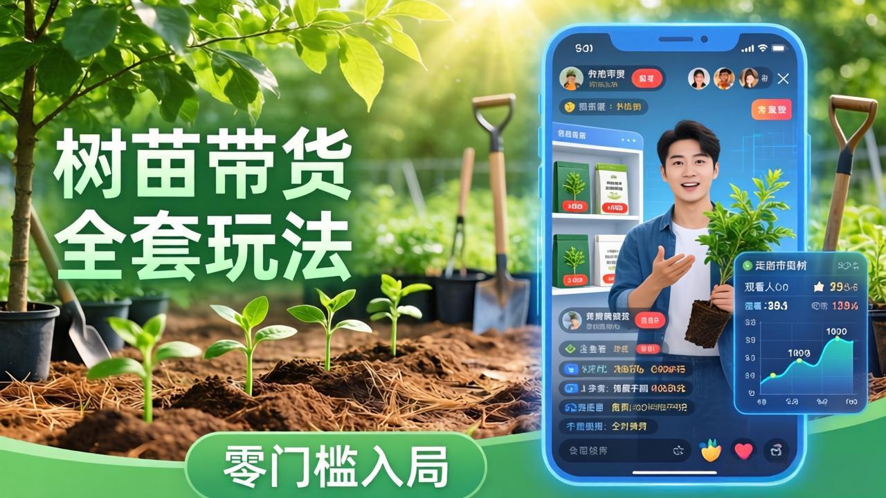 （17729期）视频号AI树苗带货全套玩法：零门槛入局，掌握豆包、千问等AI工具制作树苗视频的全套流程 - 臻优资源网