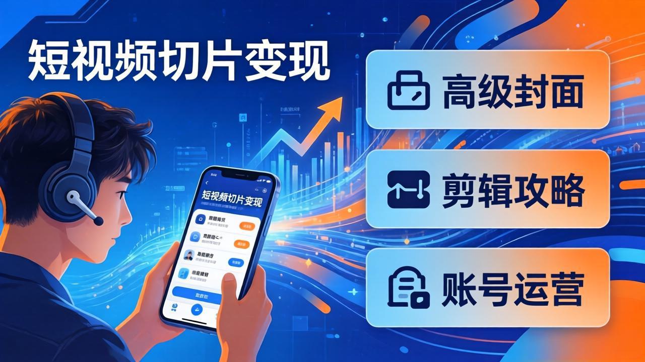 （17758期）短视频切片变现速成班2.0：高级封面+剪辑攻略+账号运营，0基础小白快速入局副业 - 臻优资源网