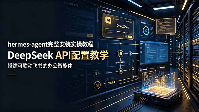 （19128期）hermes-agent完整安装实操教程，DeepSeek API配置教学，搭建可联动飞书的办公智能体 - 臻优资源网