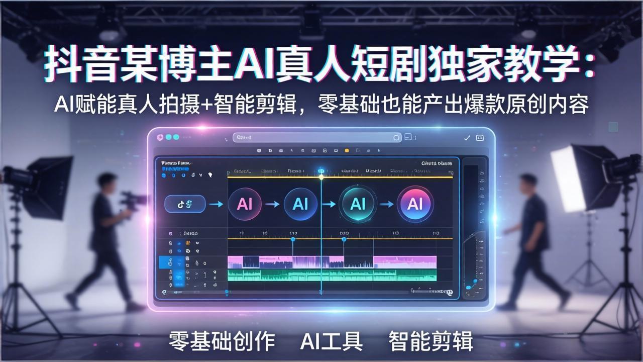 （17942期）抖音某博主AI真人短剧独家教学：AI赋能真人拍摄+智能剪辑，零基础也能产出爆款原创内 - 臻优资源网