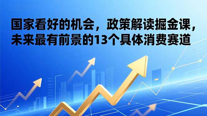 （17003期）某付费文章：国家看好的机会，政策解读掘金课，未来最有前景的13个具体消费赛道 - 臻优资源网