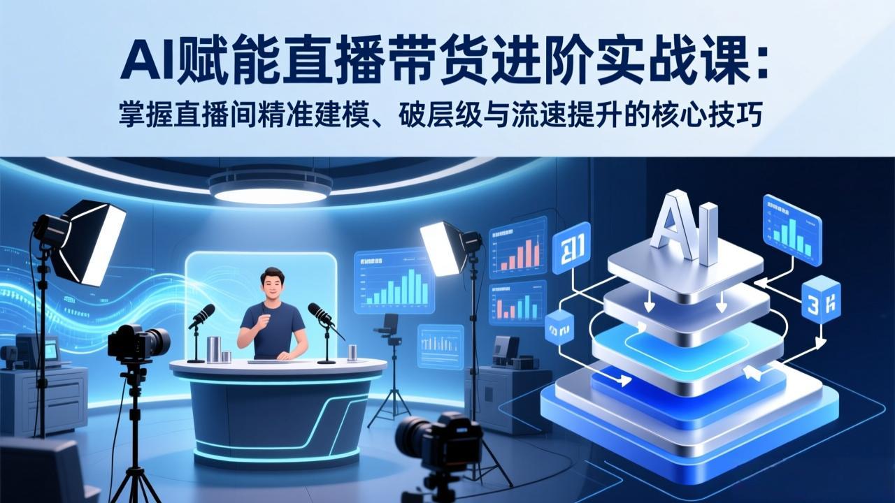 （17405期）AI赋能直播带货进阶实战课：掌握直播间精准建模、破层级与流速提升的核心技巧 - 臻优资源网