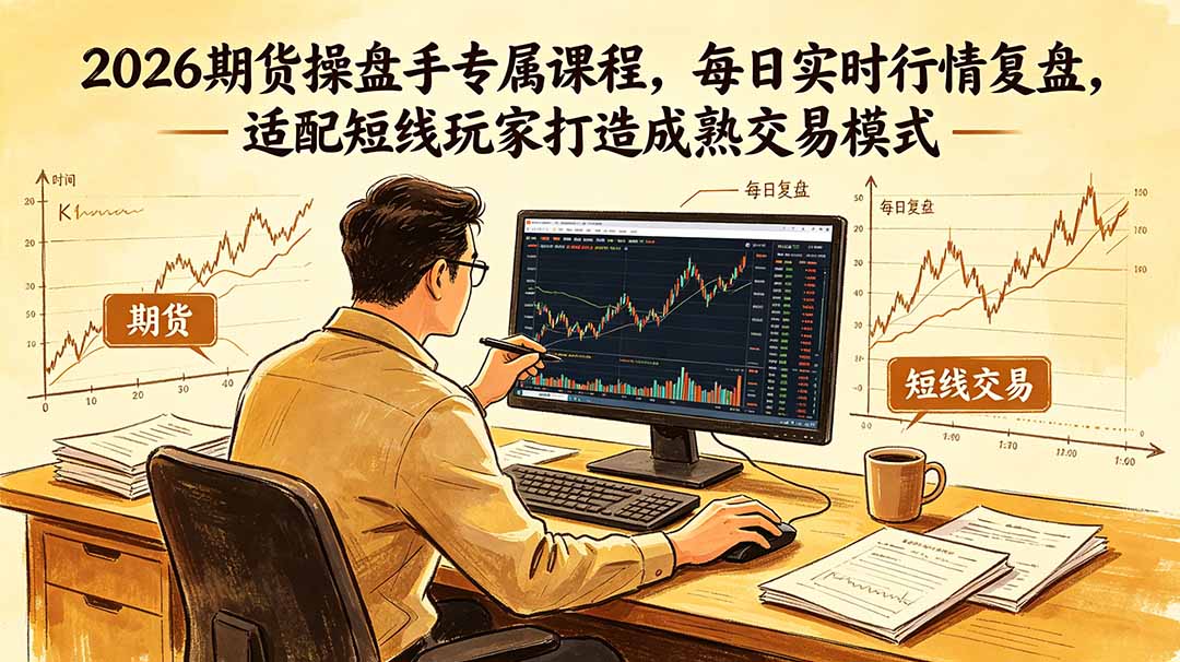 （18902期）2026期货操盘手专属课程-更新6月，每日实时行情复盘，适配短线玩家打造成熟交易模式 - 臻优资源网