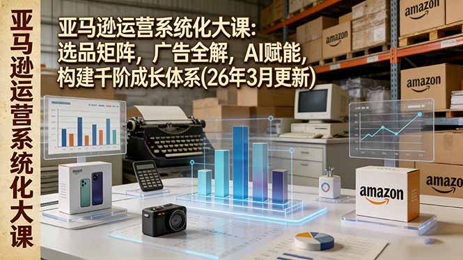 （17622期）亚马逊运营系统化大课：选品矩阵，广告全解，AI赋能，构建千阶成长体系(26年3月更新) - 臻优资源网