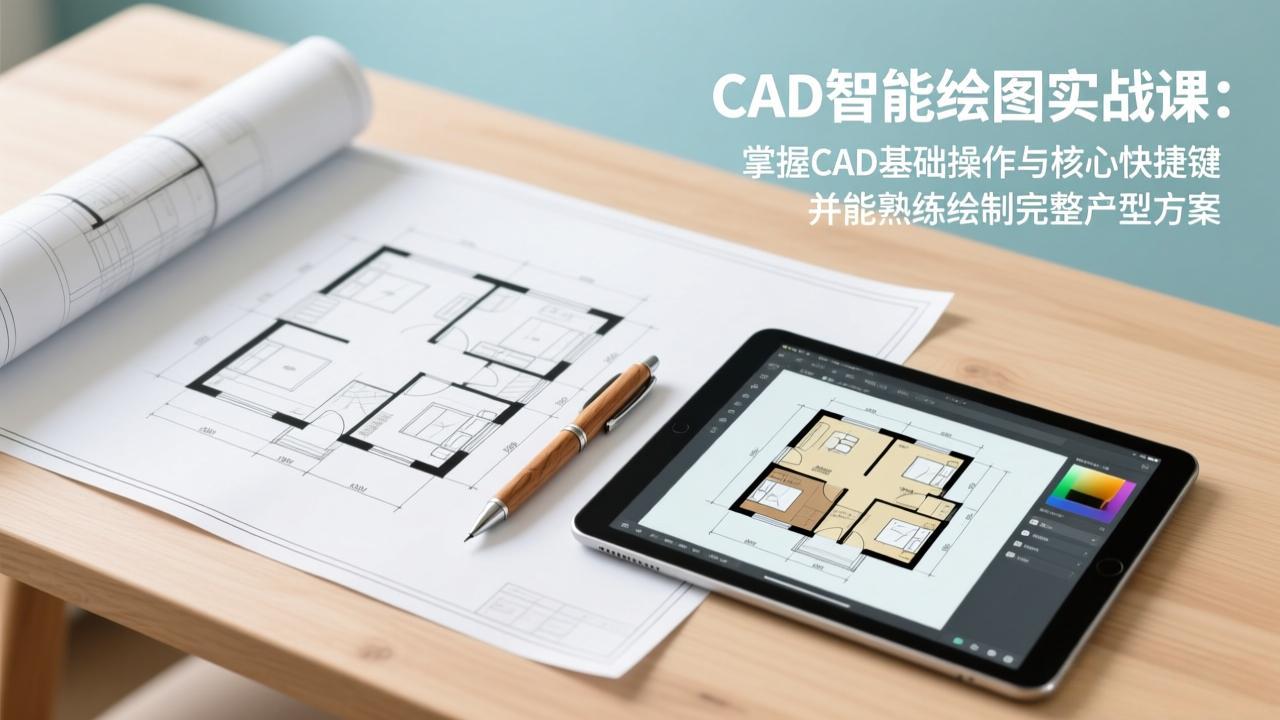 （17348期）CAD智能绘图实战课：掌握CAD基础操作与核心快捷键，并能熟练绘制完整户型方案 - 臻优资源网