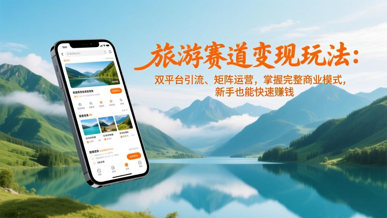 （17153期）旅游赛道变现玩法：双平台引流、矩阵运营，掌握完整商业模式，新手也能快速赚钱 - 臻优资源网