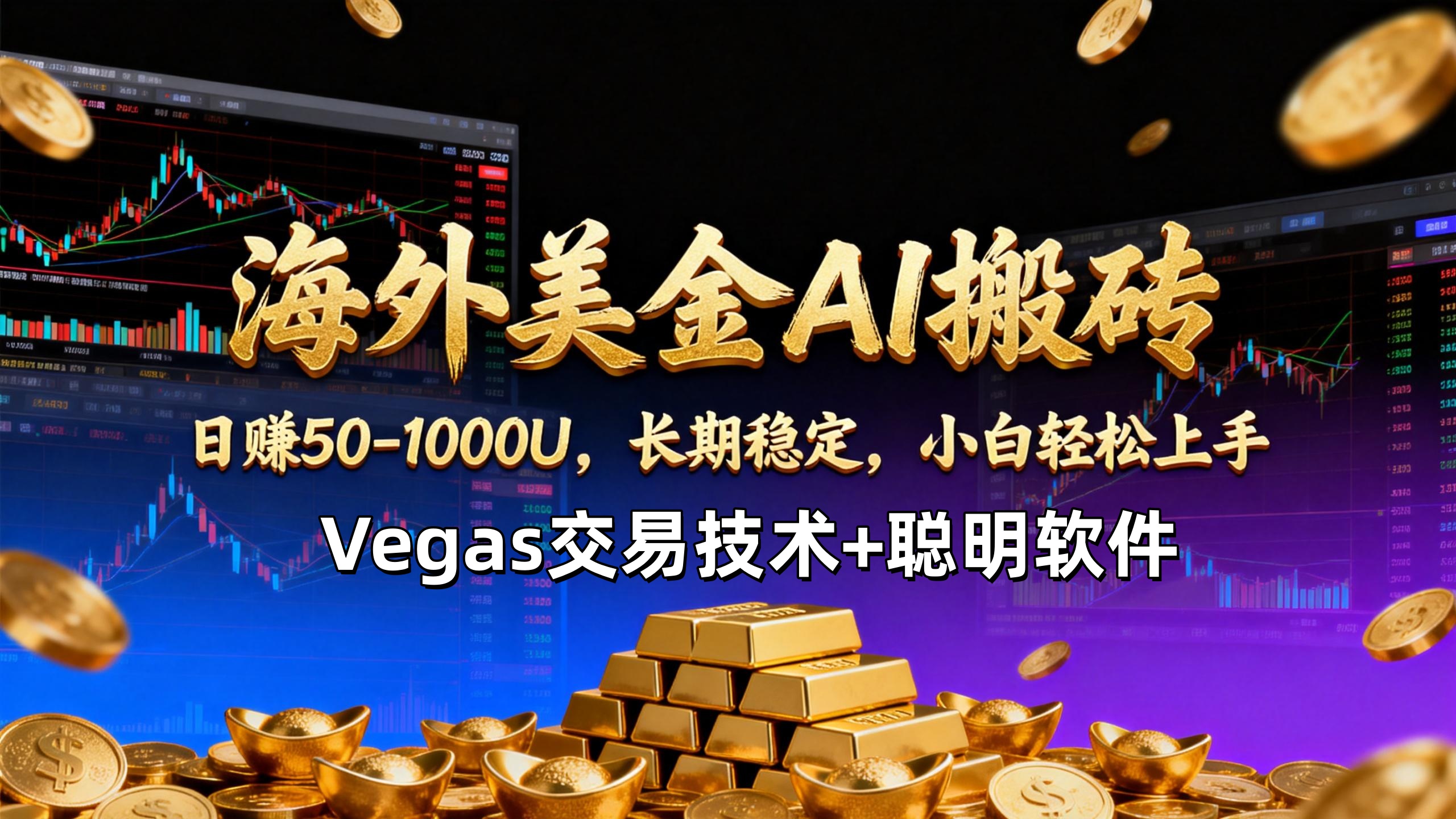 （17143期）【海外美金AI搬砖】Vegas交易技术+聪明软件，日赚50-1000U，长期稳定，小白轻松上手。 - 臻优资源网