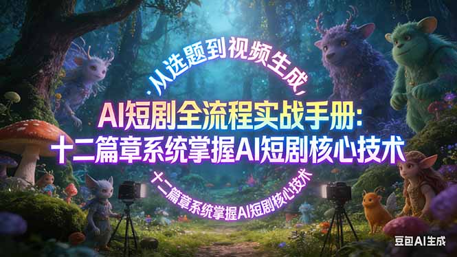 （17620期）AI 短剧全流程实战手册：从选题到视频生成，十二篇章系统掌握 AI 短剧核心技术 - 臻优资源网