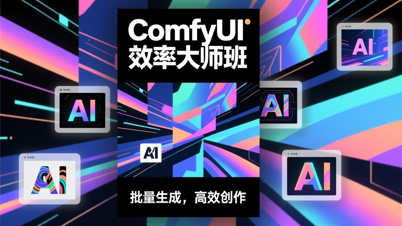 （17107期）ComfyUI效率大师班：工作流搭建，批量生成，将个人AI出图效率提升5-10倍，月接单收入1-3万 - 臻优资源网