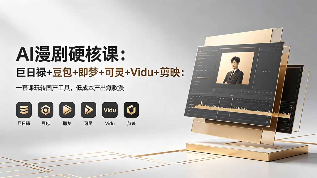 （18280期）AI漫剧硬核课：巨日禄+豆包+即梦+可灵+Vidu+剪映：一套课玩转国产工具，低成本产出爆款漫剧 - 臻优资源网