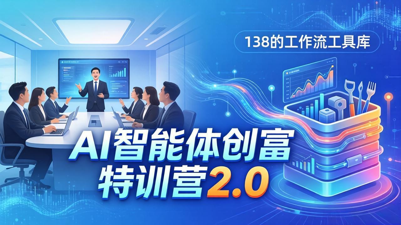 （17833期）AI智能体创富训练营2.0：3天闭门直播+视频课+工具库，从0到1搭建智能体附138个工作流 - 臻优资源网