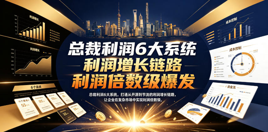 总裁利润6大系统，打通从开源到节流的利润增长链路，让企业在复杂市场中实现利润倍数级爆发 - 臻优资源网
