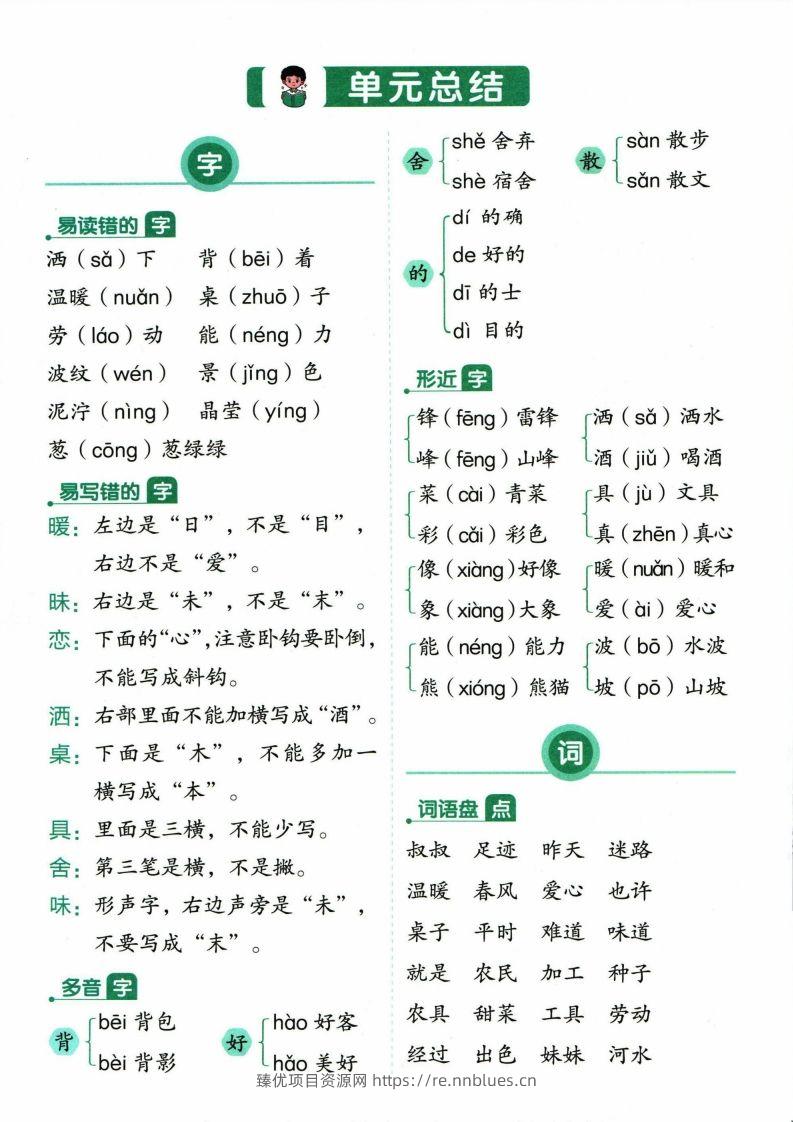 图片[3] - ❤二年级下册语文单元总结 - 臻优资源网