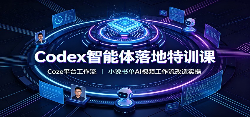 Codex智能体落地特训课：Coze平台工作流，小说书单AI视频工作流改造实操 - 臻优资源网