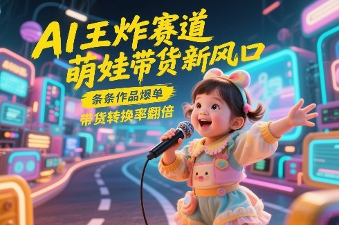 AI王炸赛道，萌娃带货新风口，条条作品爆单，带货转换率翻倍，核心逻辑拆解 - 臻优资源网