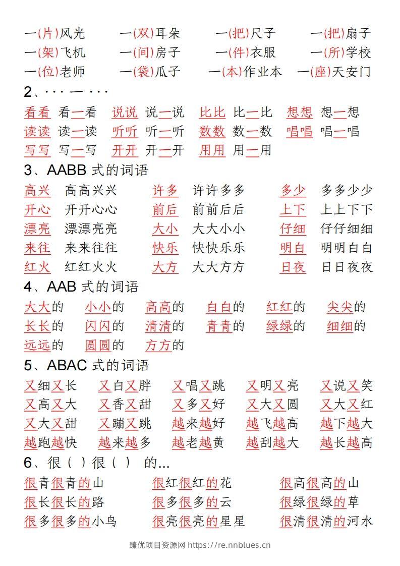 图片[2] - 一年级语文上册期末重点复习总结 - 臻优资源网