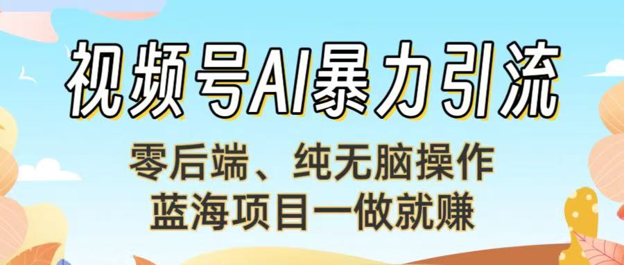 视频号AI暴力引流：零后端、纯无脑操作，蓝海项目一做就赚！【下面那个链接失效了】 - 臻优资源网