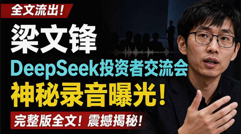 全文流出梁文锋DeepSeek投资者交流会神秘录音曝光，感兴趣的抓紧看【PDF文档】 - 臻优资源网