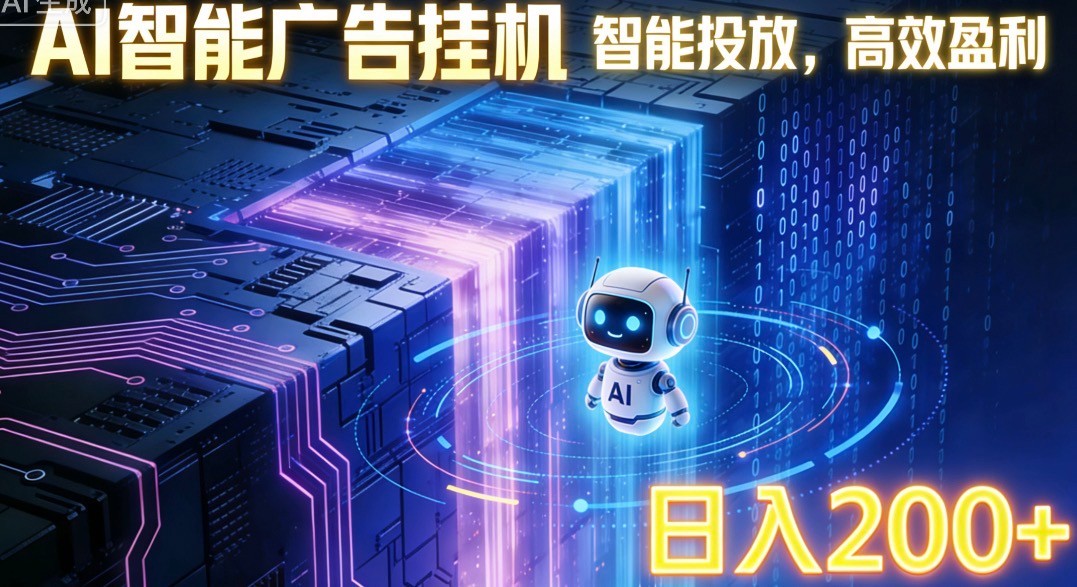 ai智能广告挂机项目,合规挂载广告即可赚取收益,单日收益可达400~500+ - 臻优资源网