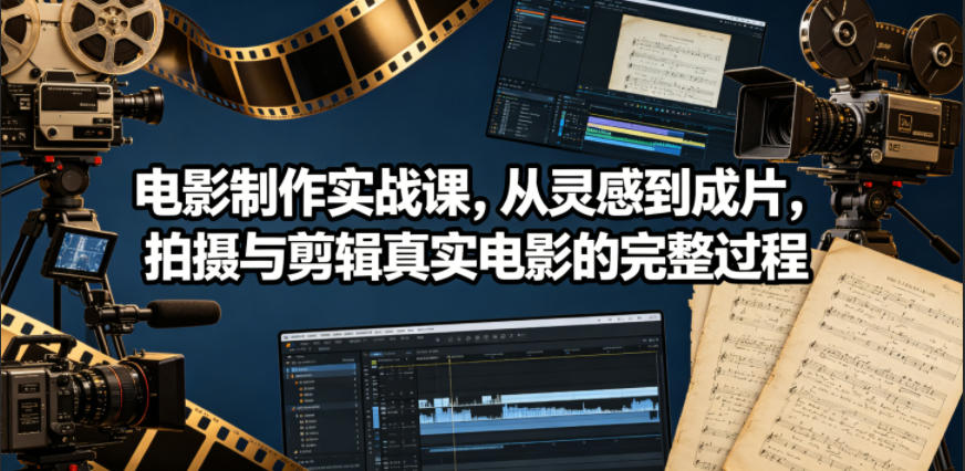 电影制作实战课，从灵感到成片，拍摄与剪辑真实电影的完整过程【原创双语字幕】 - 臻优资源网
