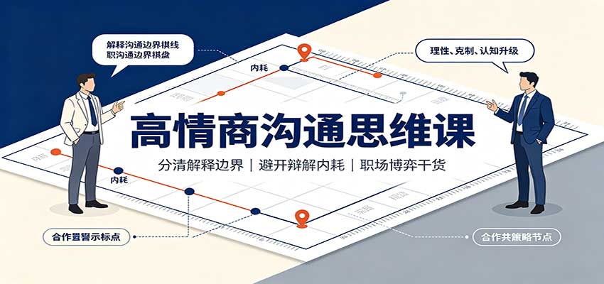 高情商沟通思维课：分清解释边界，避开辩解内耗，职场博弈干货 - 臻优资源网
