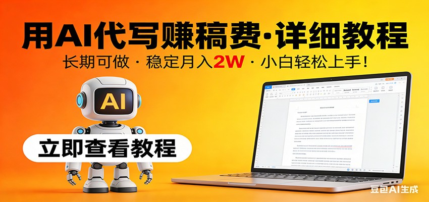 用AI代写赚稿费,详细教程,长期可做,稳定月入2W,小白轻松上手! - 臻优资源网