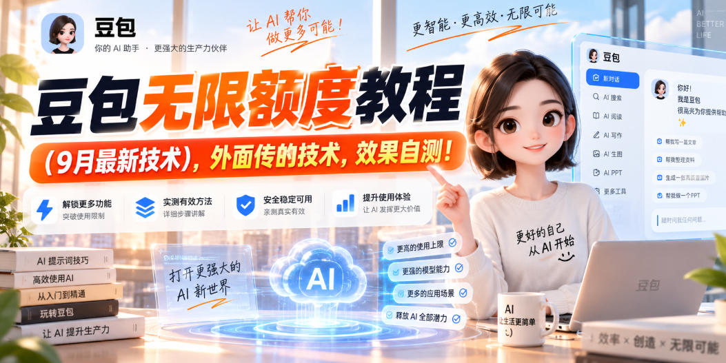 豆包无限额度教程（9月最新技术），外面传的技术，效果自测！ - 臻优资源网