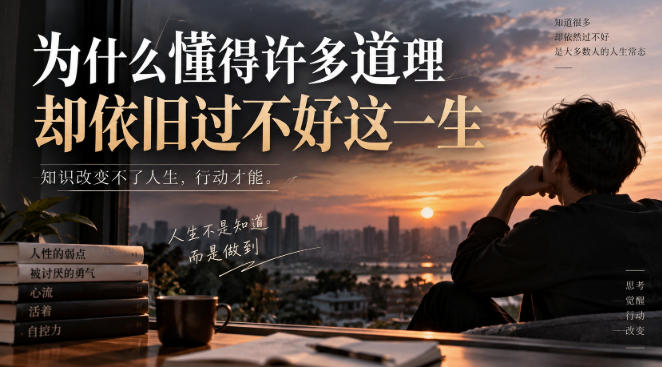 某社群精选文：为什么懂得许多道理却依旧过不好这一生？ - 臻优资源网