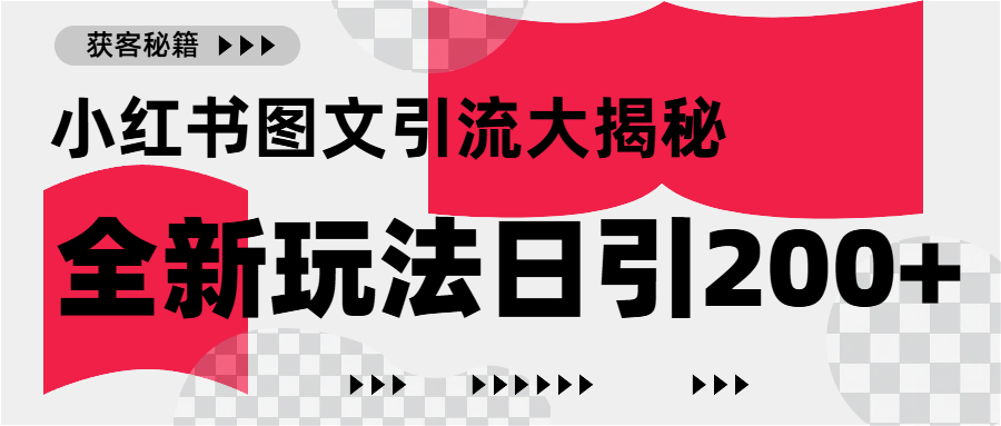小红书图文引流，只需一张图片即可撬动百万流量，日引200+创业粉 - 臻优资源网