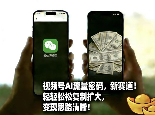 视频号AI流量密码新赛道，轻轻松松复制扩大，变现思路清晰 - 臻优资源网