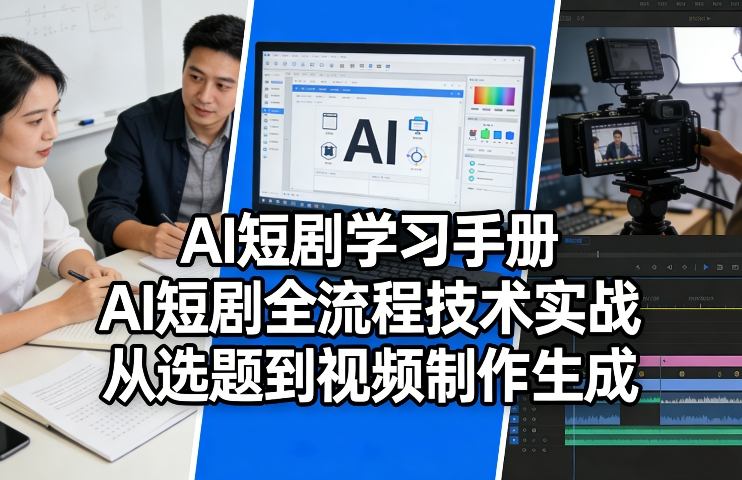 AI短剧学习手册，AI短剧全流程技术实战，从选题到视频制作生成 - 臻优资源网