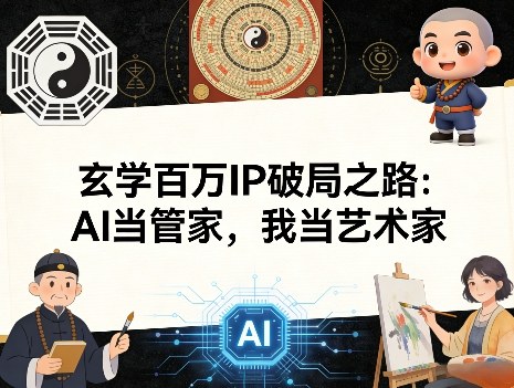 玄学百万IP破局之路：AI当管家，我当艺术家 - 臻优资源网