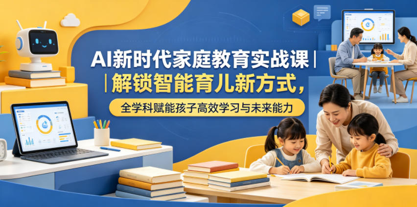 AI新时代家庭教育实战课｜解锁智能育儿新方式，全学科赋能孩子高效学习与未来能力 - 臻优资源网