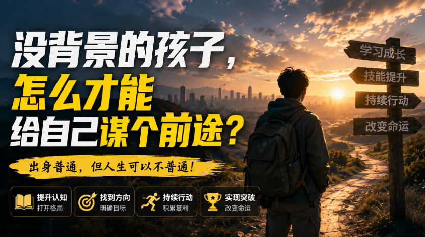付费文章：没背景的孩子，怎么才能给自己谋个前途？ - 臻优资源网